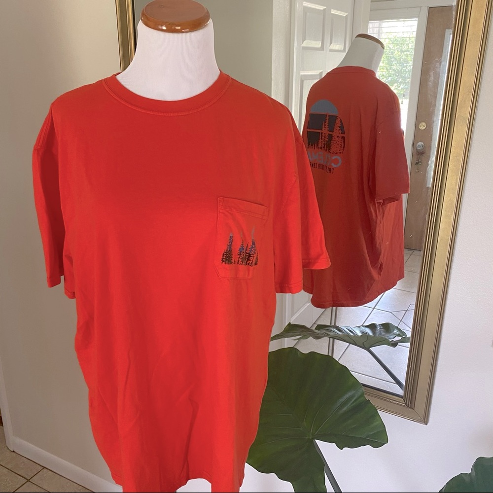 Coleman Orange Pocket Graphic Tee Shirt Men’s XL